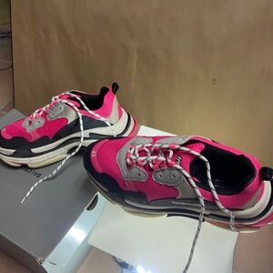 Balenciaga Triple S - black, pink, and white